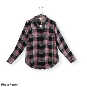 Lucky Brand women's plaid button down top